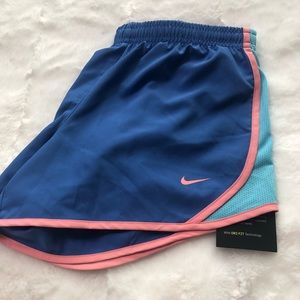 Girls Nike running shorts.